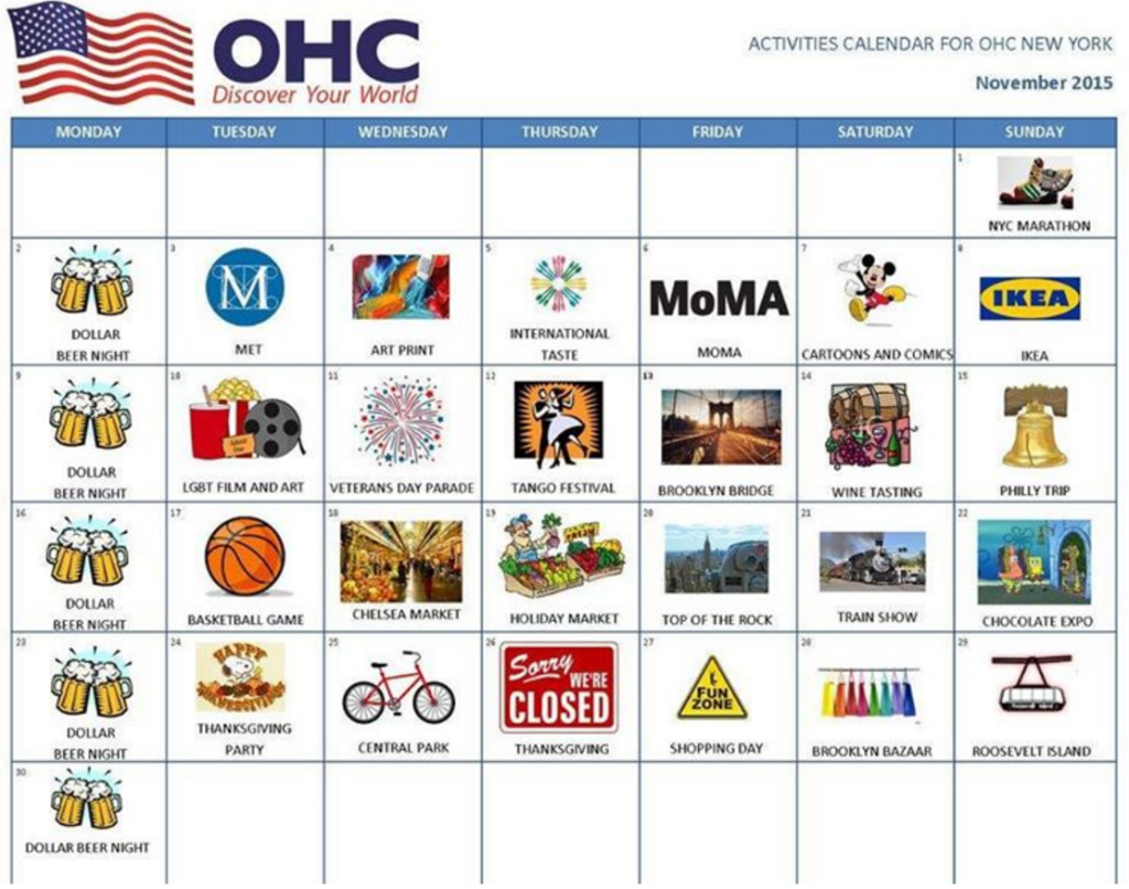 OHC 物美價廉的語言學校紐約 分校 - GLC鉅霖遊學