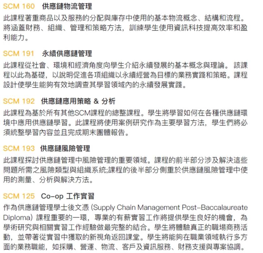 vanwest supply chain course content