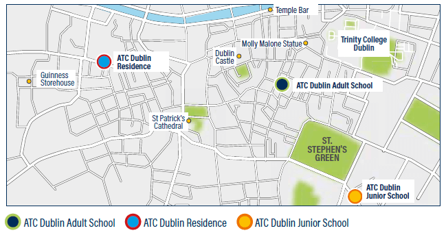 愛爾蘭遊學 歐洲遊學 ATC Dublin 都柏林語言學校 景點 學校介紹 交通方便
