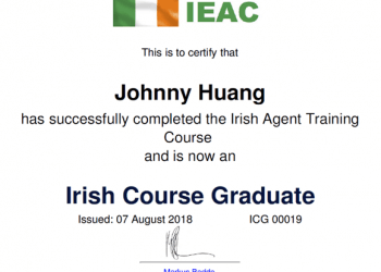 【GLC 特色】愛爾蘭官方認證 IEAC 執照- GLC 鉅霖